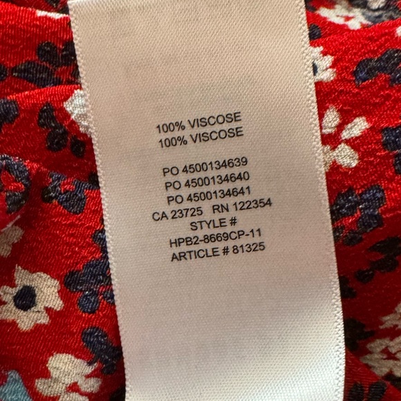 Aritzia Sunday Best red floral wrap mini dress, size S - Picture 6 of 6